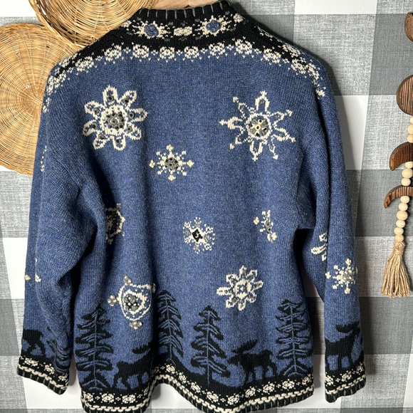 Vtg Icelandic Design Cardigan - Picture 5 of 8